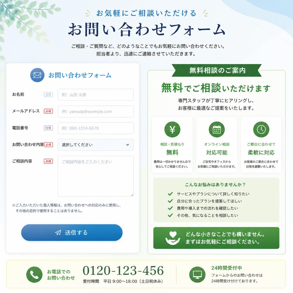 7. お問い合わせ・無料相談のご案内