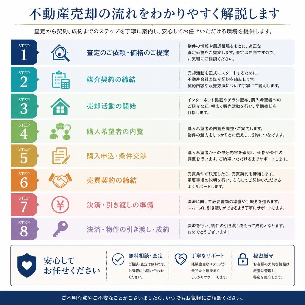 仲介から成約までの流れ