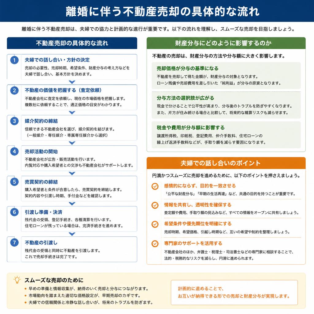 離婚時の不動産売却の流れ
