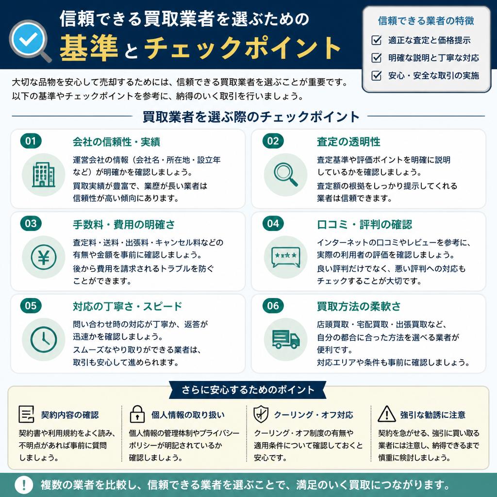買取業者選びのポイント