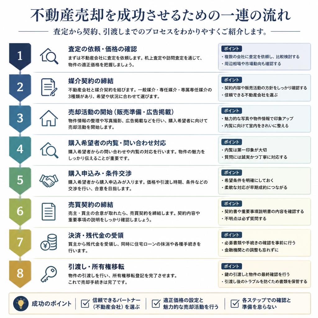 成功する不動産売却の流れ