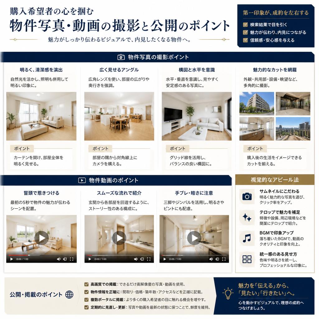 4. 写真や動画で物件を魅力的に見せるコツ