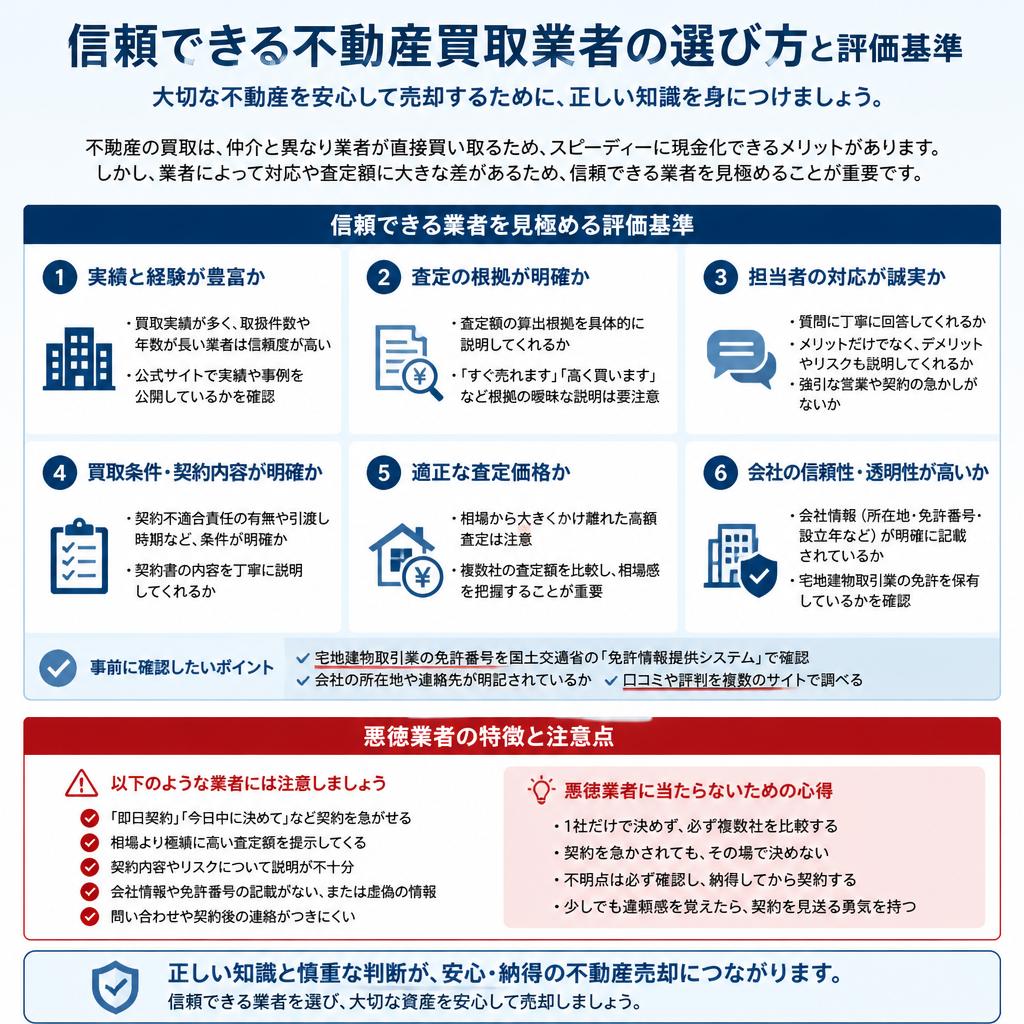 不動産買取業者の選び方