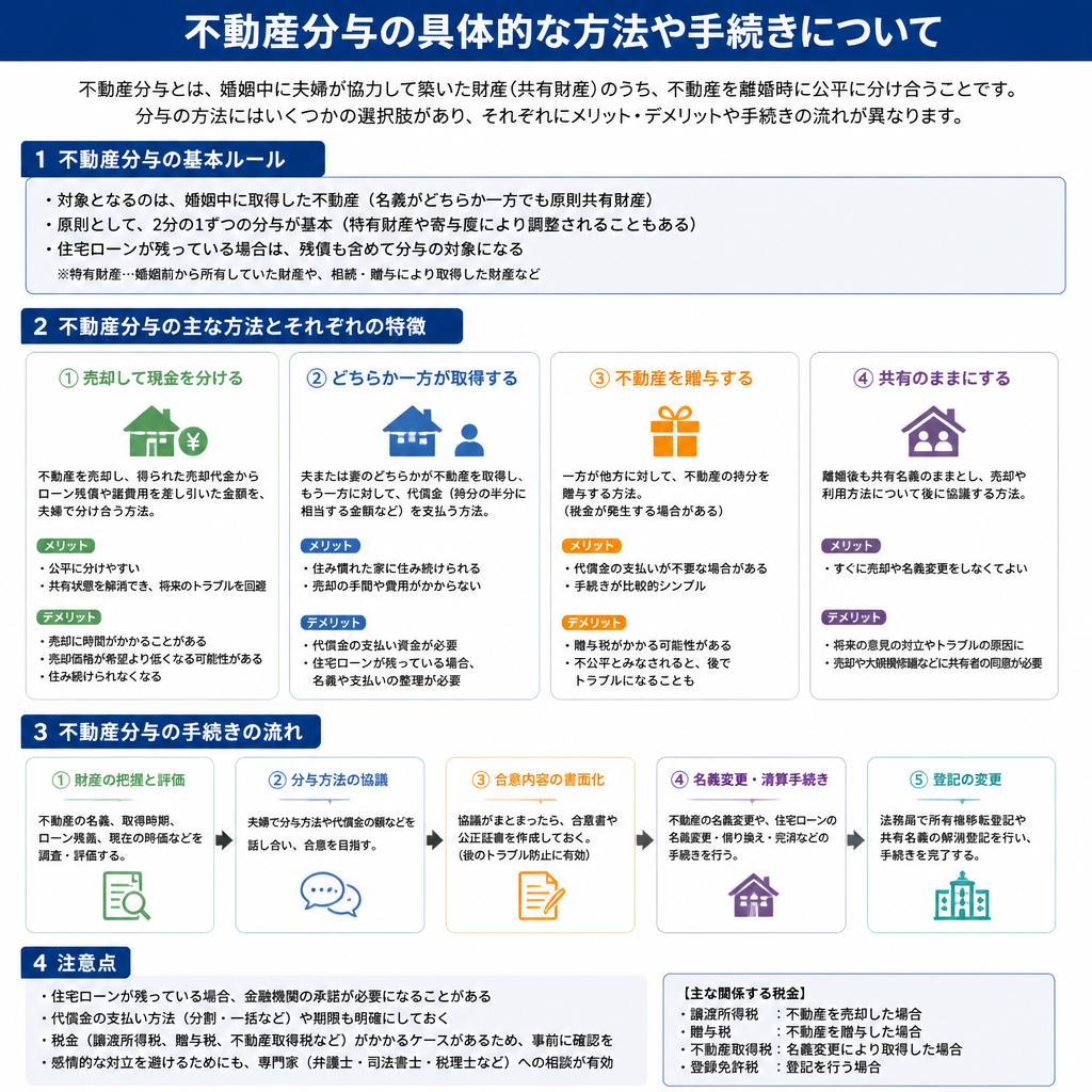 財産分与のための具体的な方法