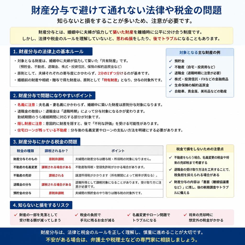 注意すべき法律や税金