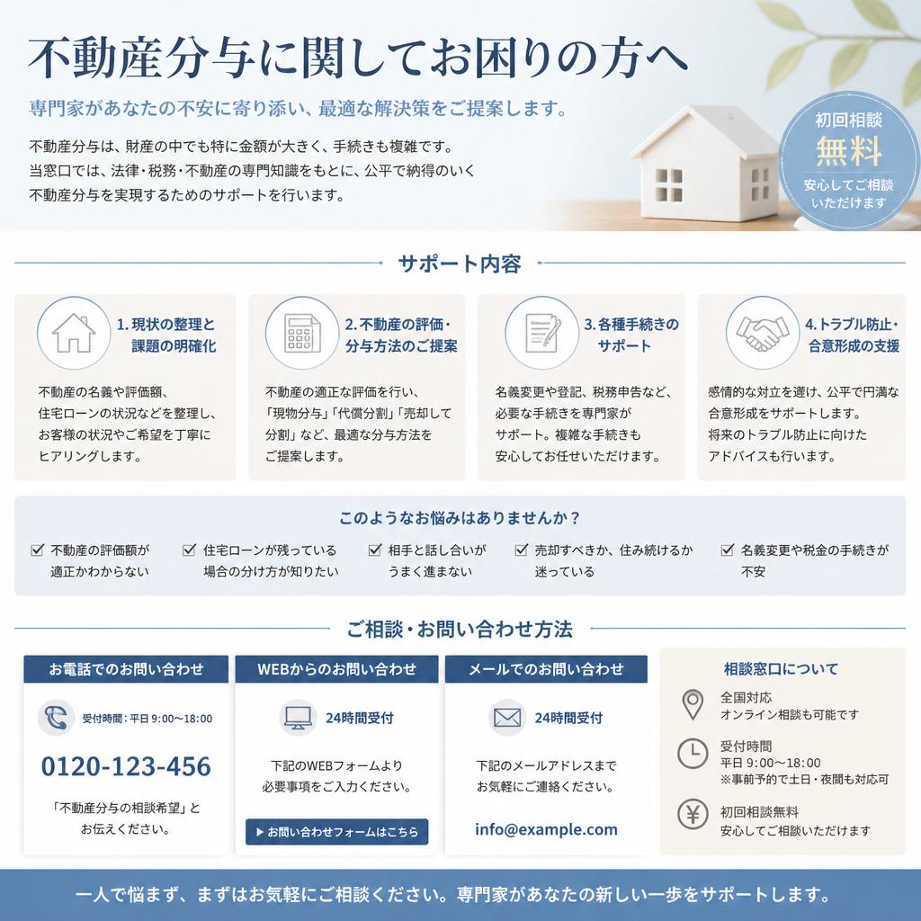 不安な方へのサポートのご案内