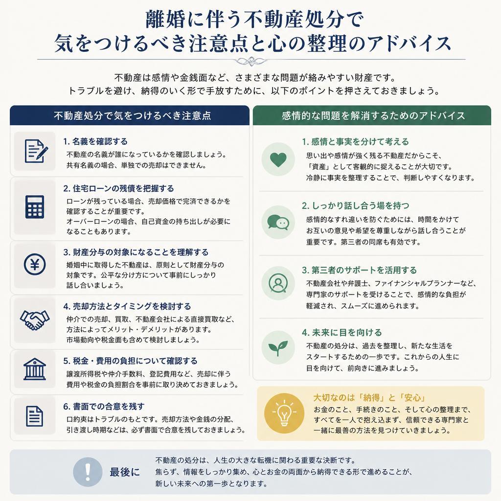 離婚時の不動産売却の注意点