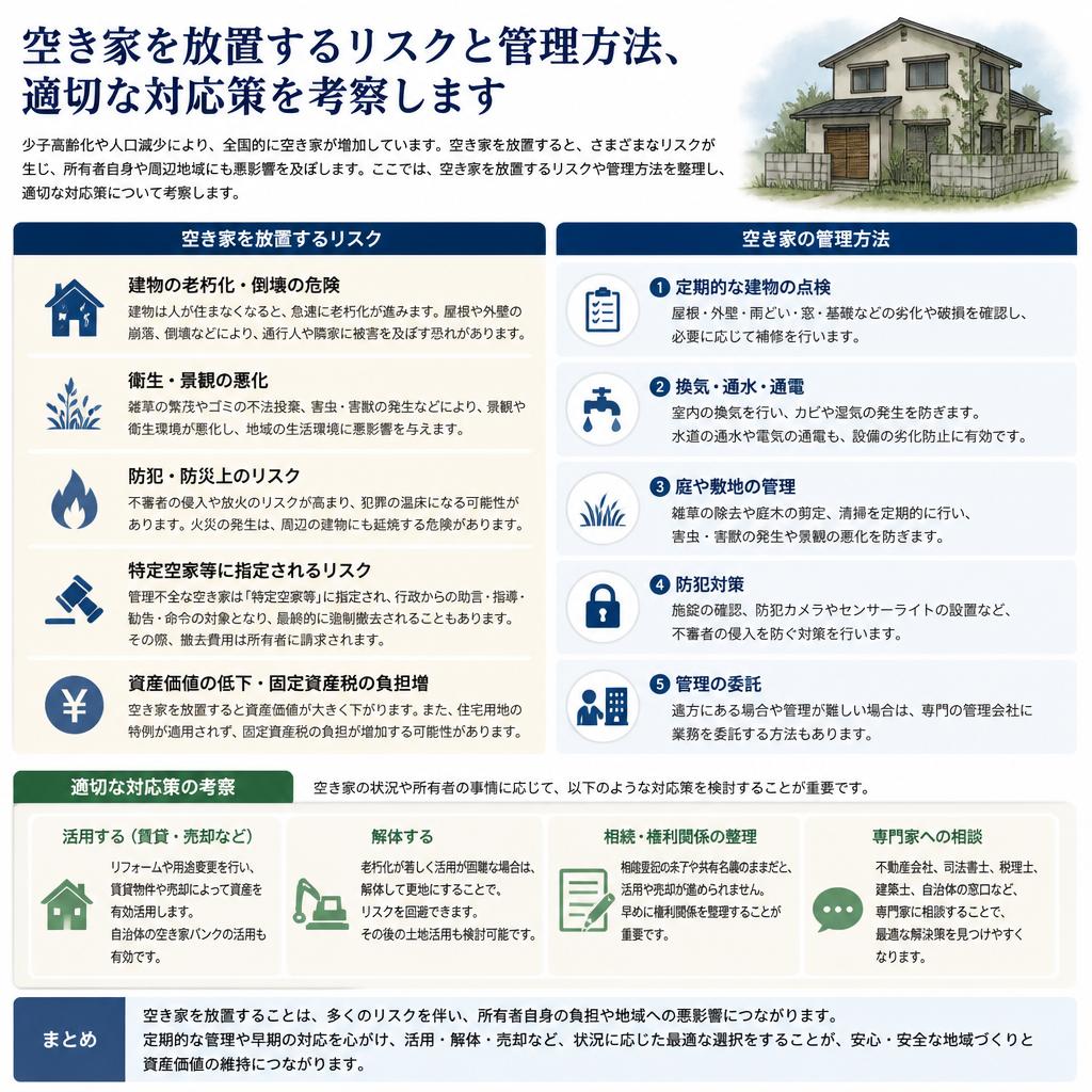 空き家の管理とリスク