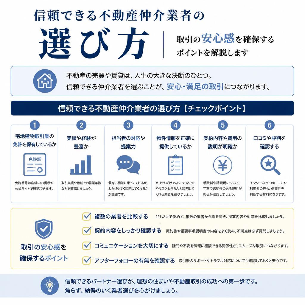 不動産仲介業者の選び方