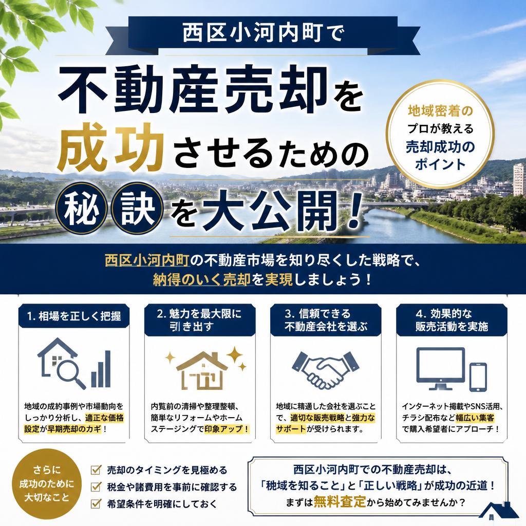 西区小河内町で不動産売却を成功させるための秘訣を大公開！