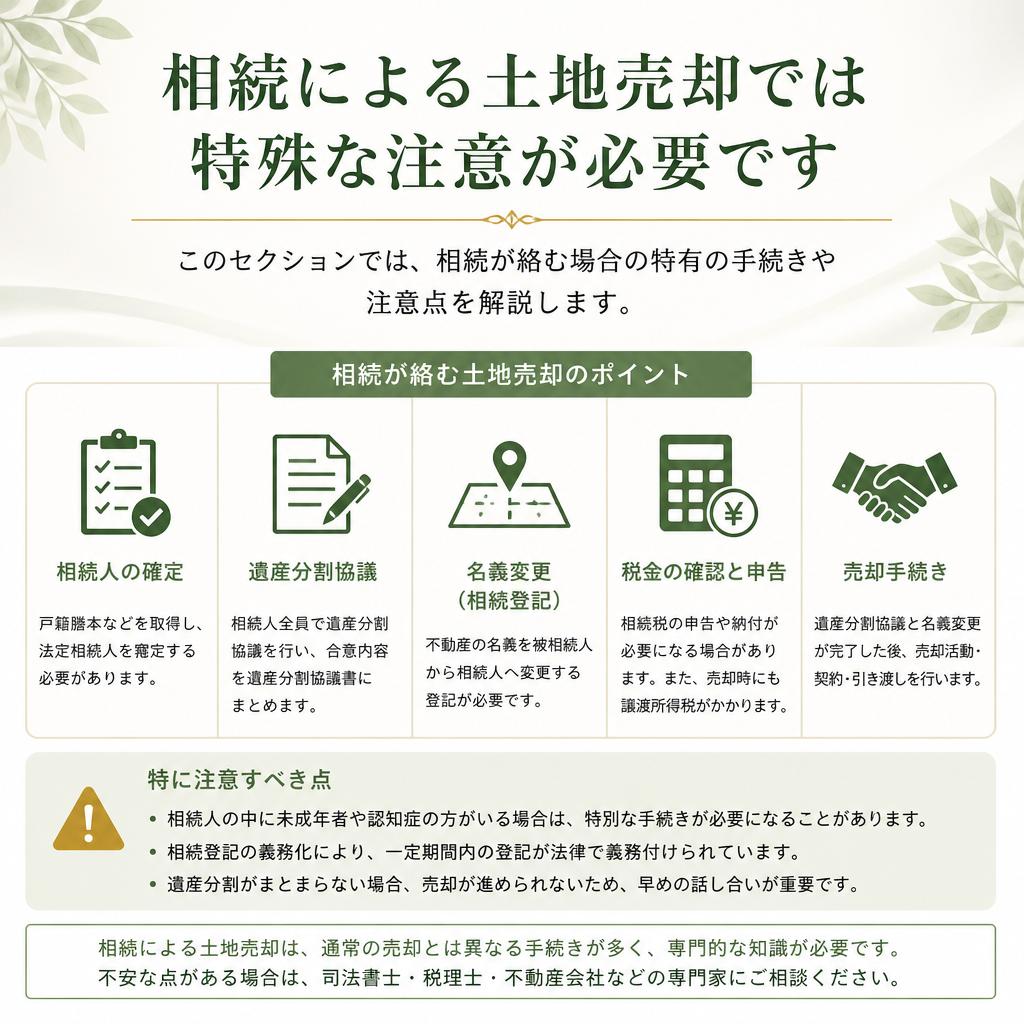 相続に伴う土地売却の注意点