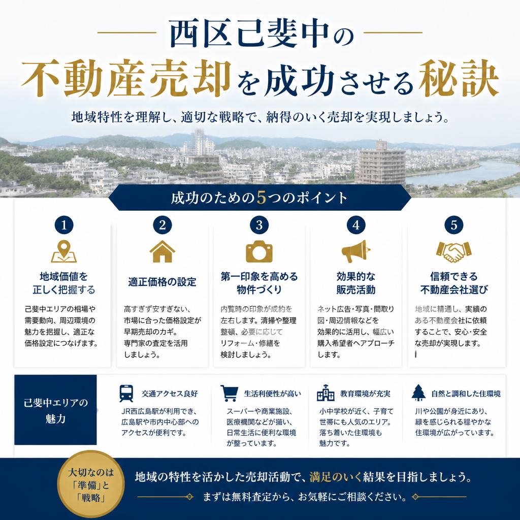 西区己斐中の不動産売却を成功させる秘訣
