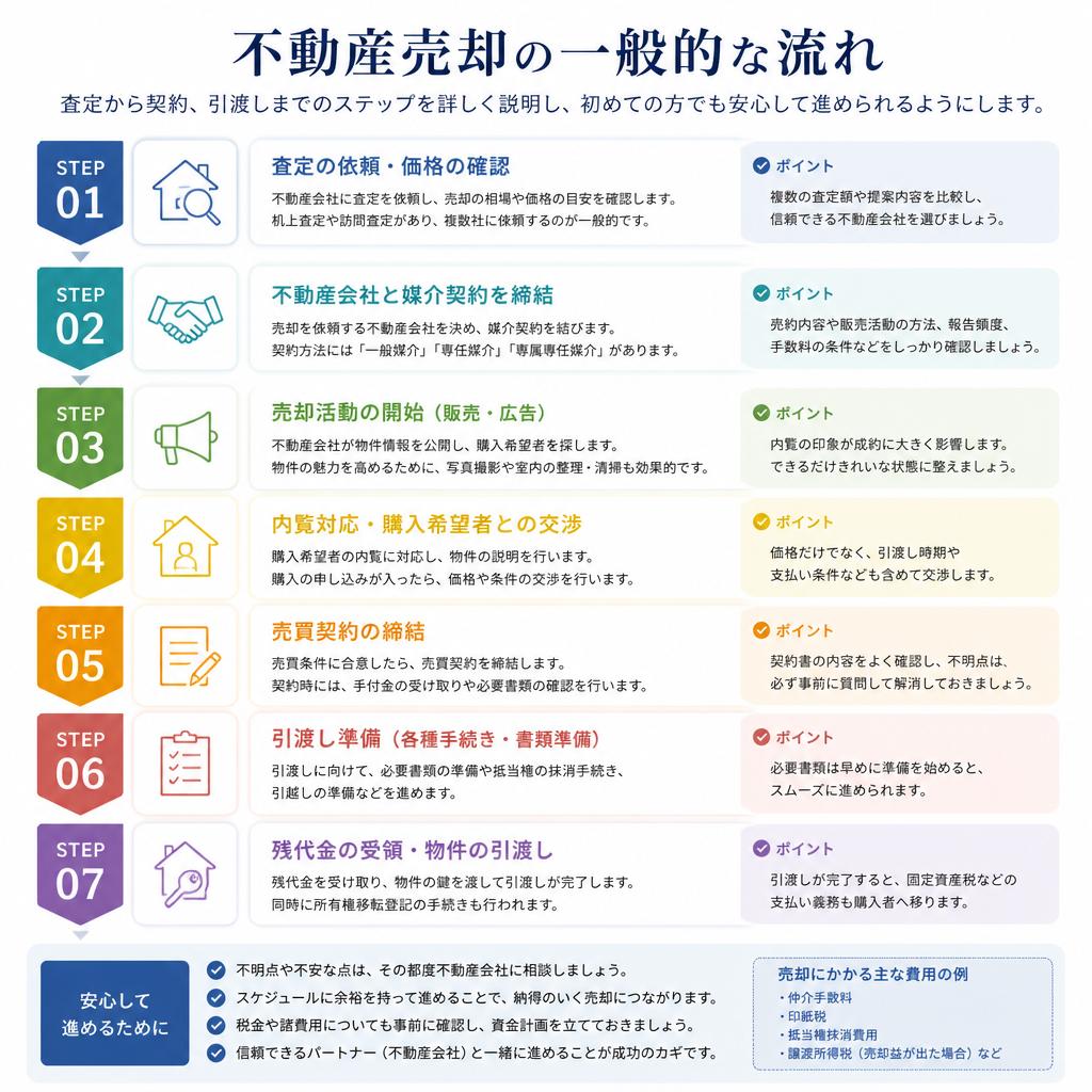 売却の流れを把握しよう