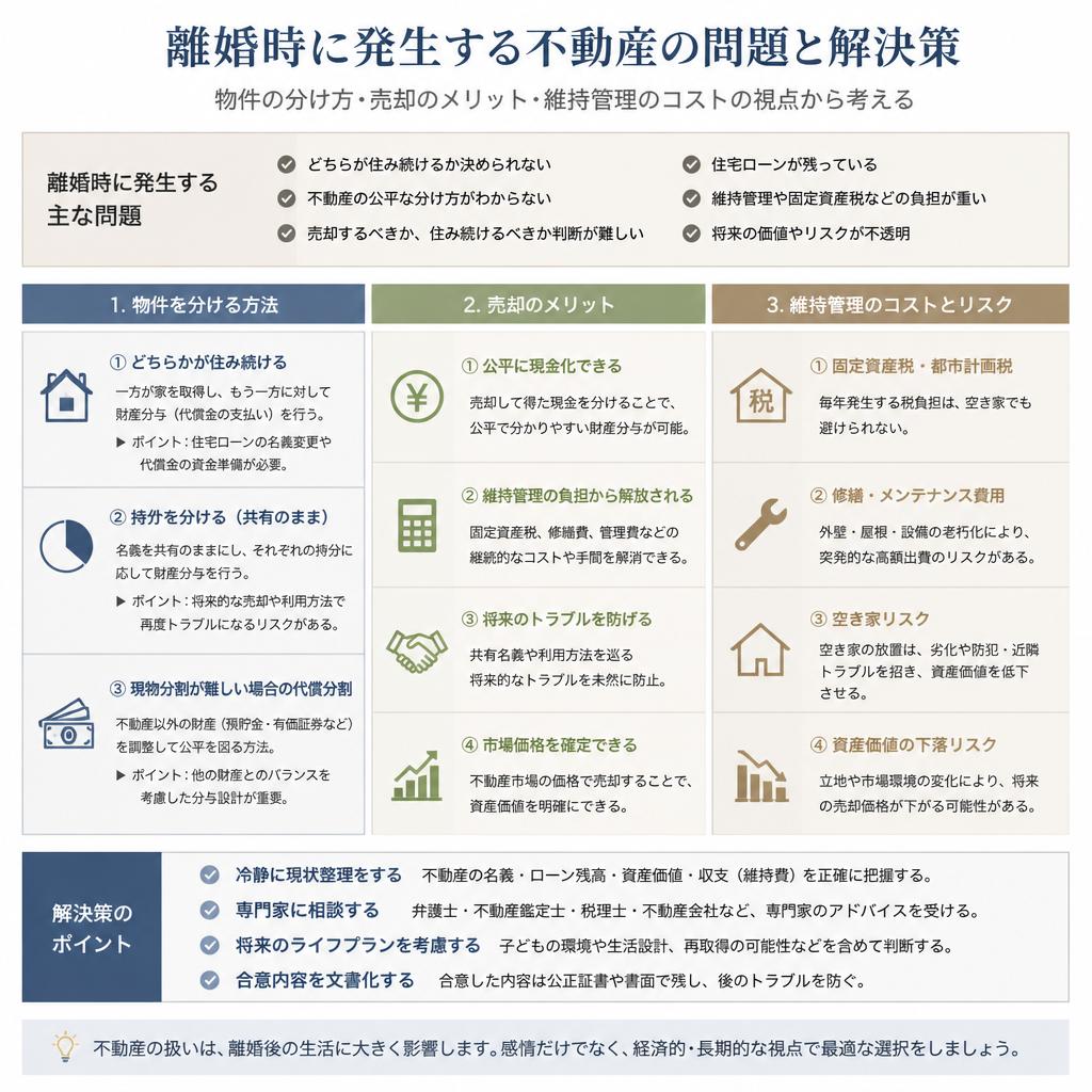 離婚と不動産：心の整理と活用法