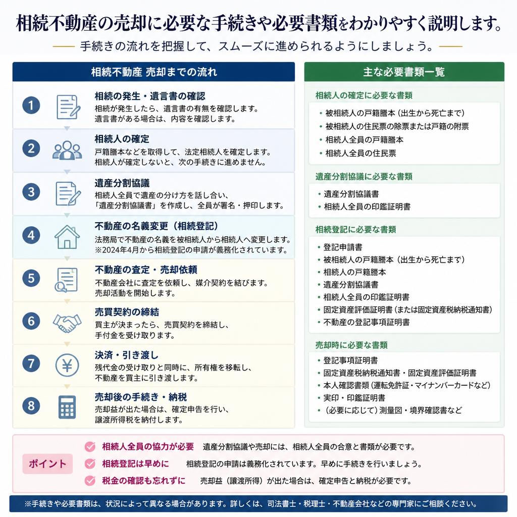 相続不動産の売却手続き