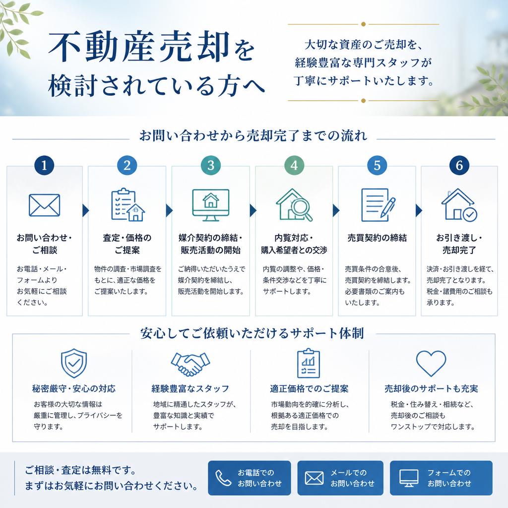 お問い合わせの流れとサポート