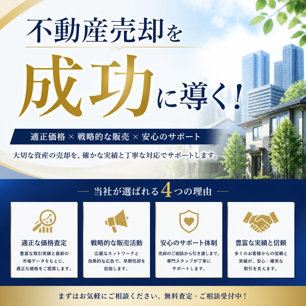 不動産売却を成功に導く！