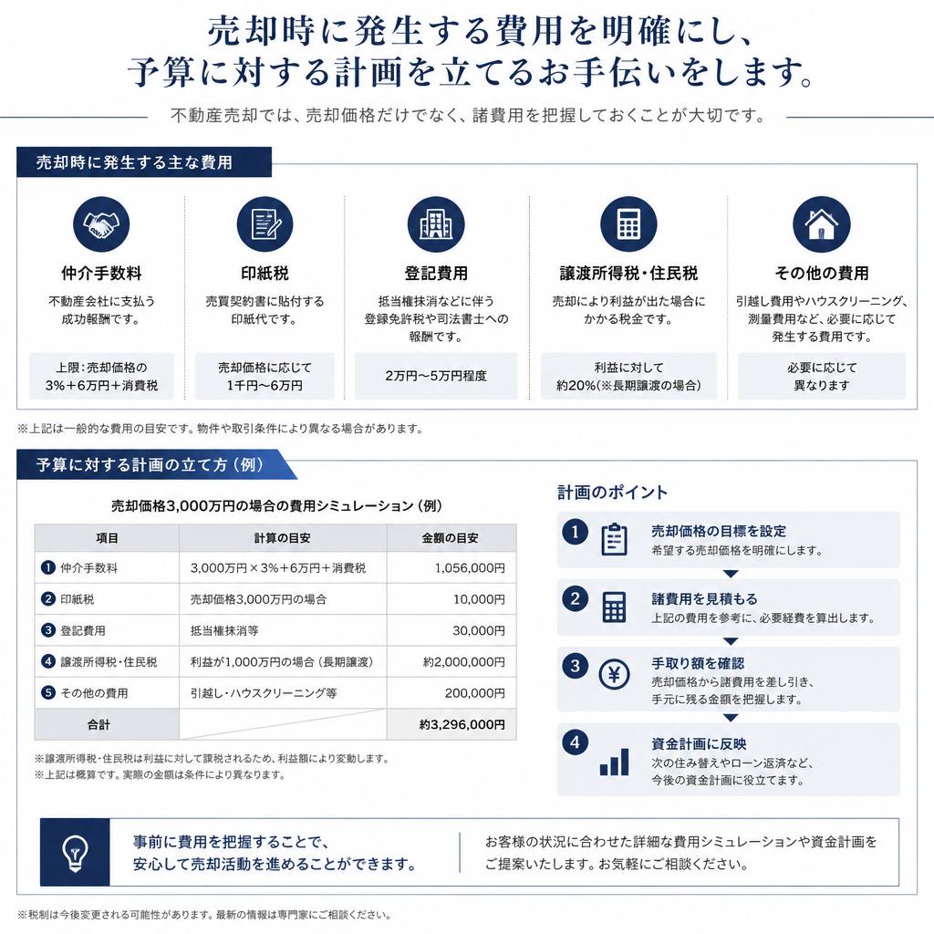 売却に伴う費用とは？