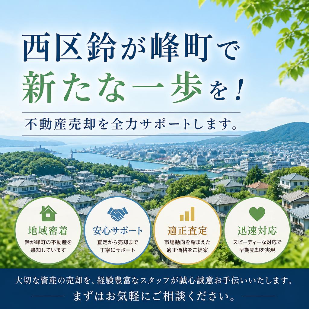 西区鈴が峰町で新たな一歩を！不動産売却を全力サポートします。