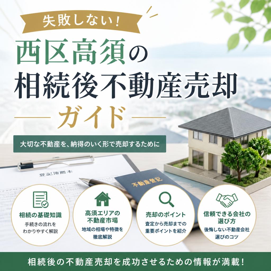 失敗しない！西区高須の相続後不動産売却ガイド
