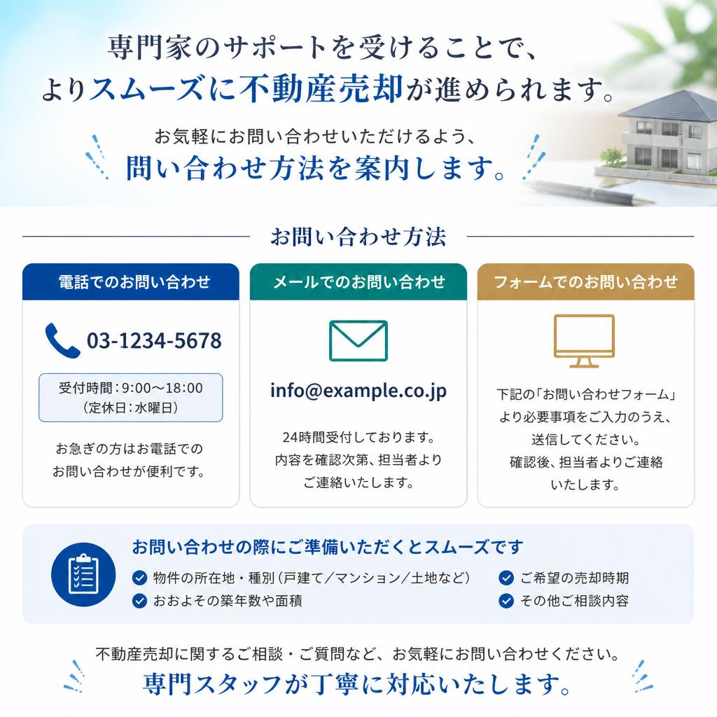 7. お問い合わせで安心を！専門家に相談しよう