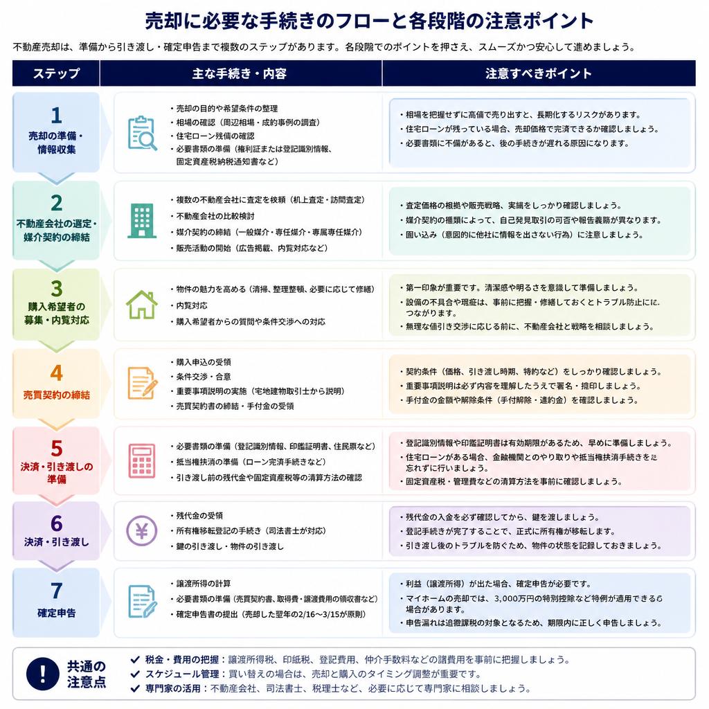 2. 不動産売却の流れと必要な手続き