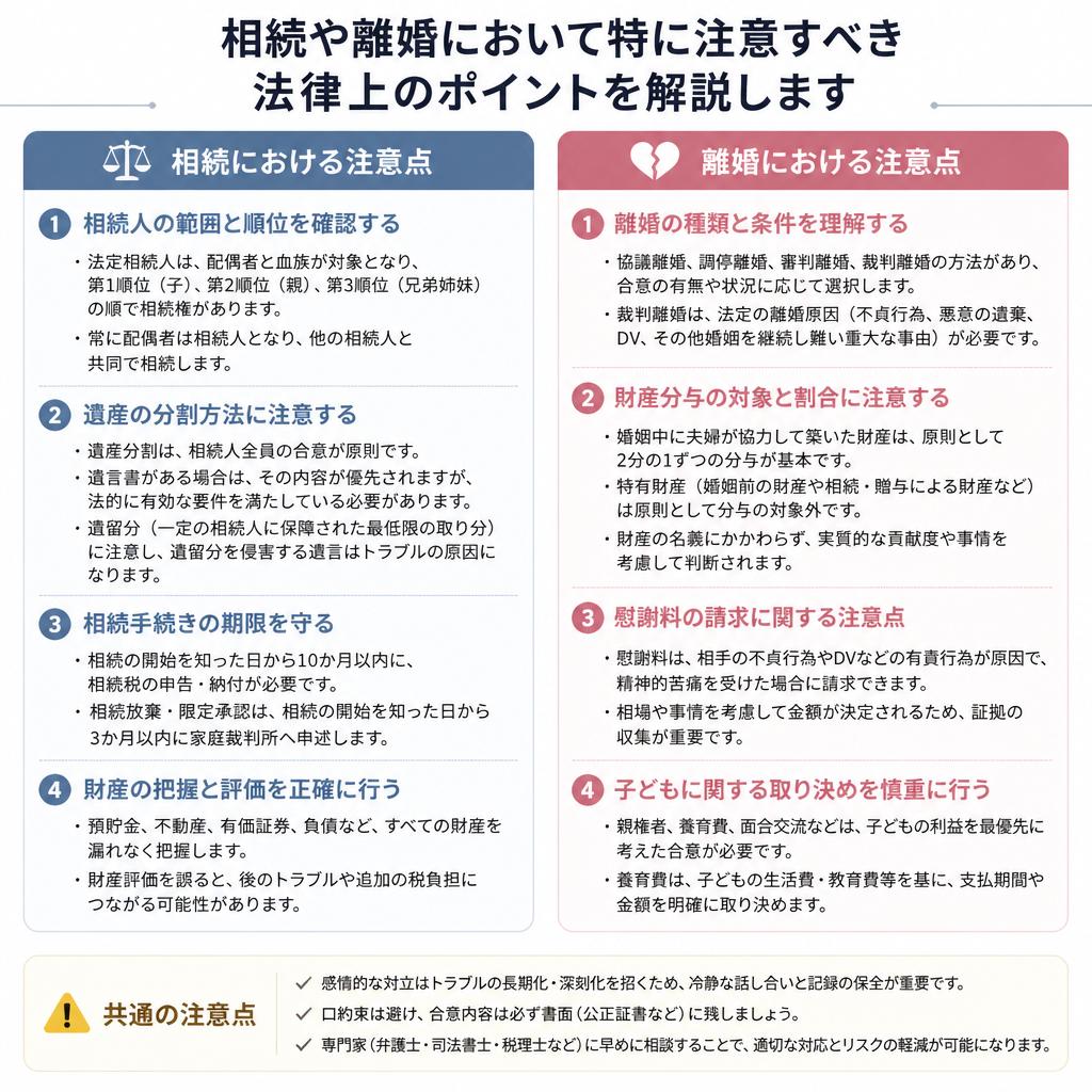 4. 相続・離婚時に知っておくべき法律知識