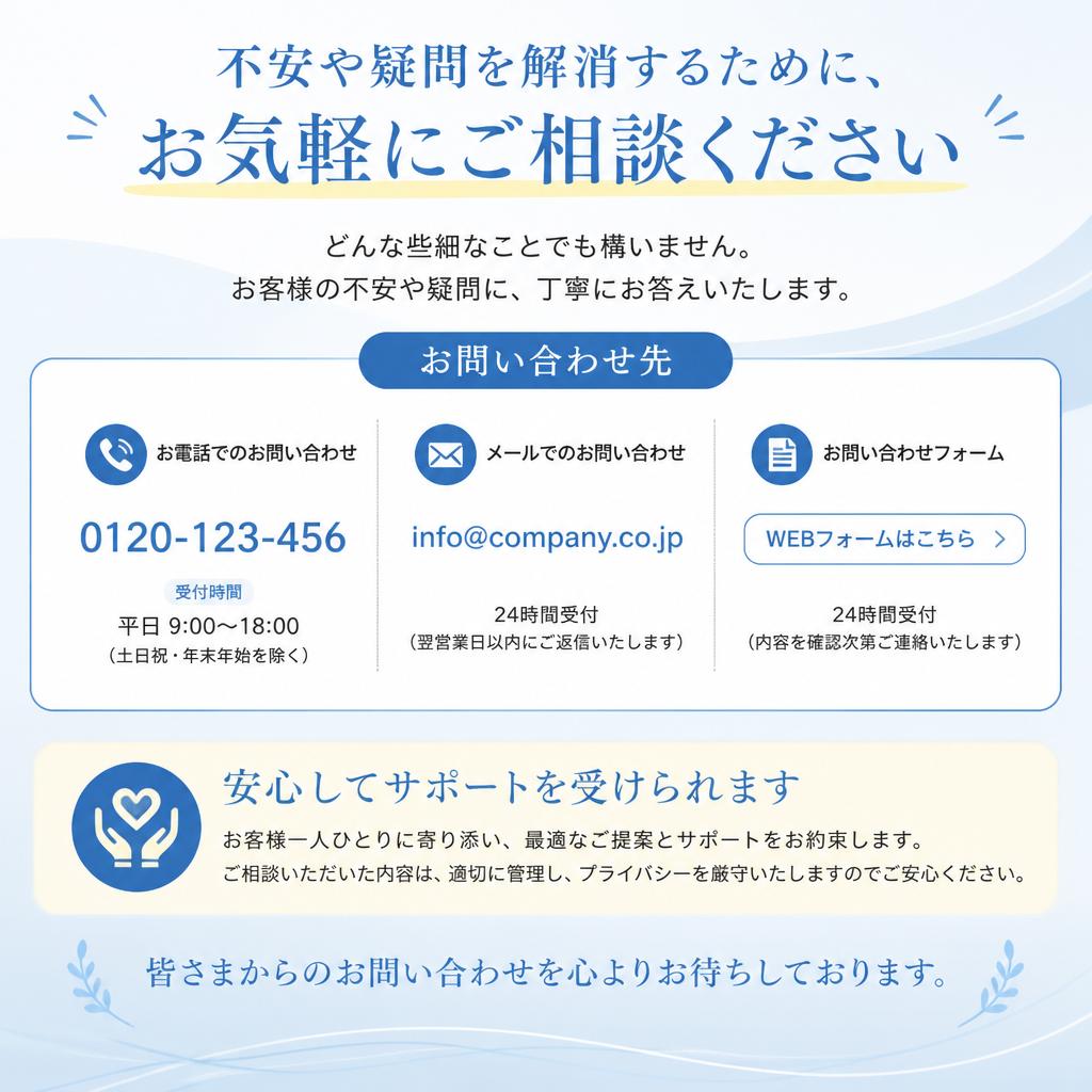 7. まずは相談！お問い合わせ先の案内