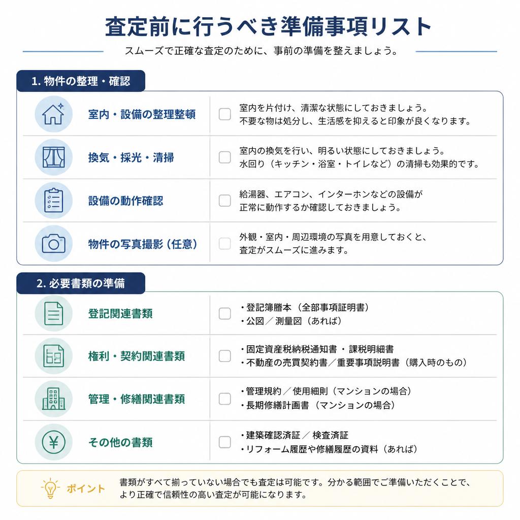4. 査定を依頼する前の準備
