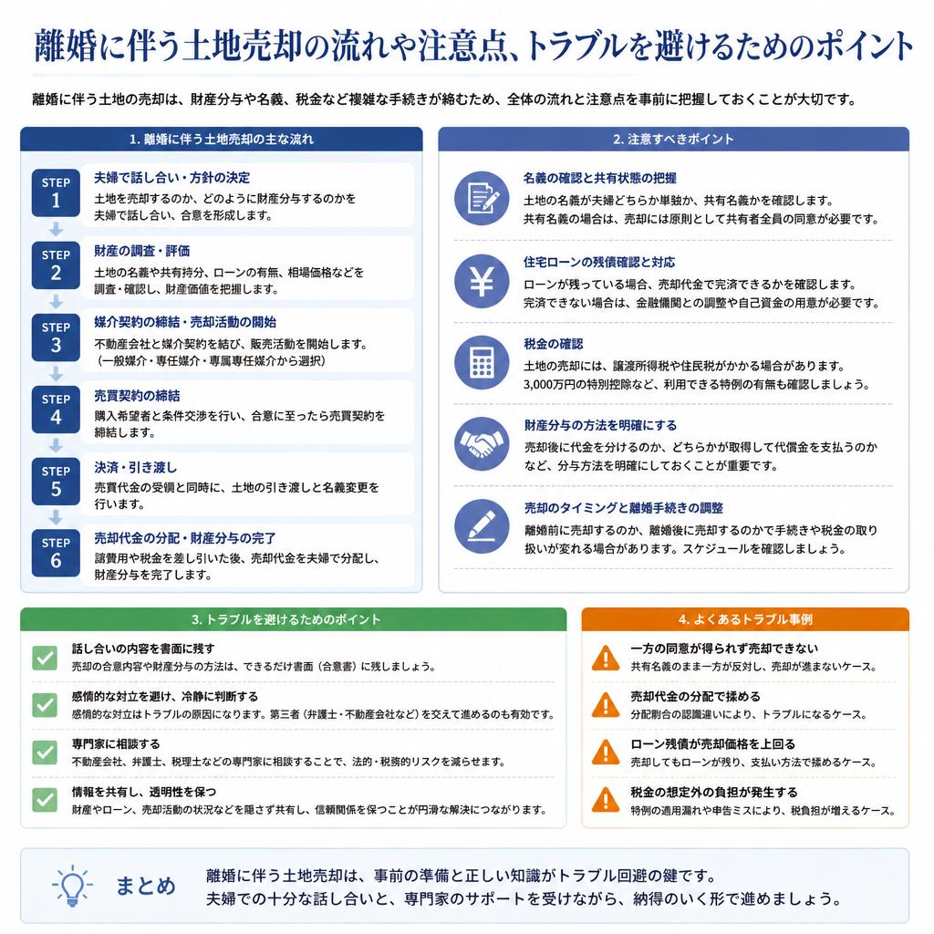 離婚による土地売却の進め方