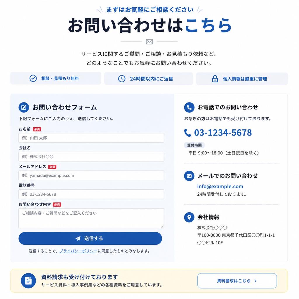 7. お問い合わせ・お見積り