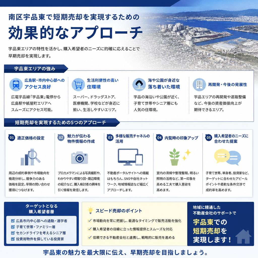 南区宇品東で短期売却を実現するための効果的なアプローチ