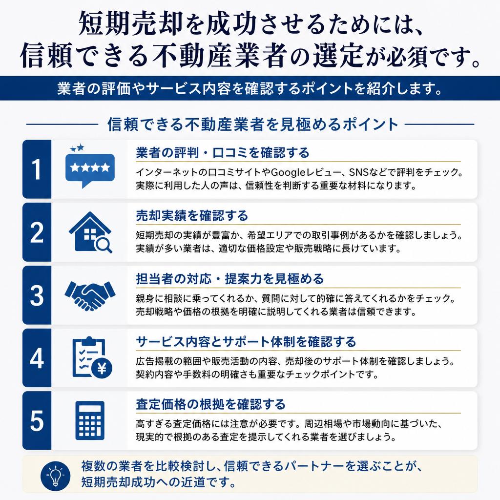 信頼できる不動産業者の選び方