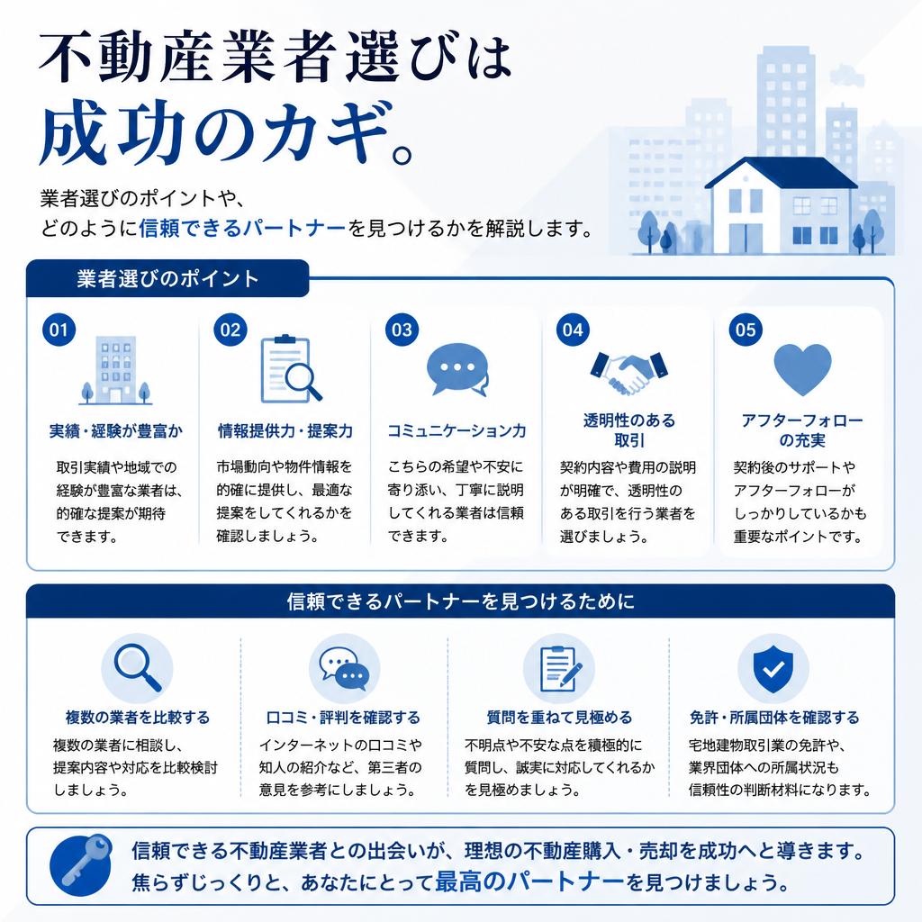 5. 信頼できる不動産業者の選び方