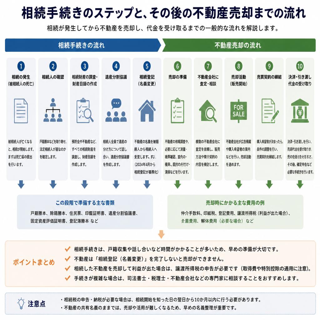 相続手続きの概要と不動産売却の流れ