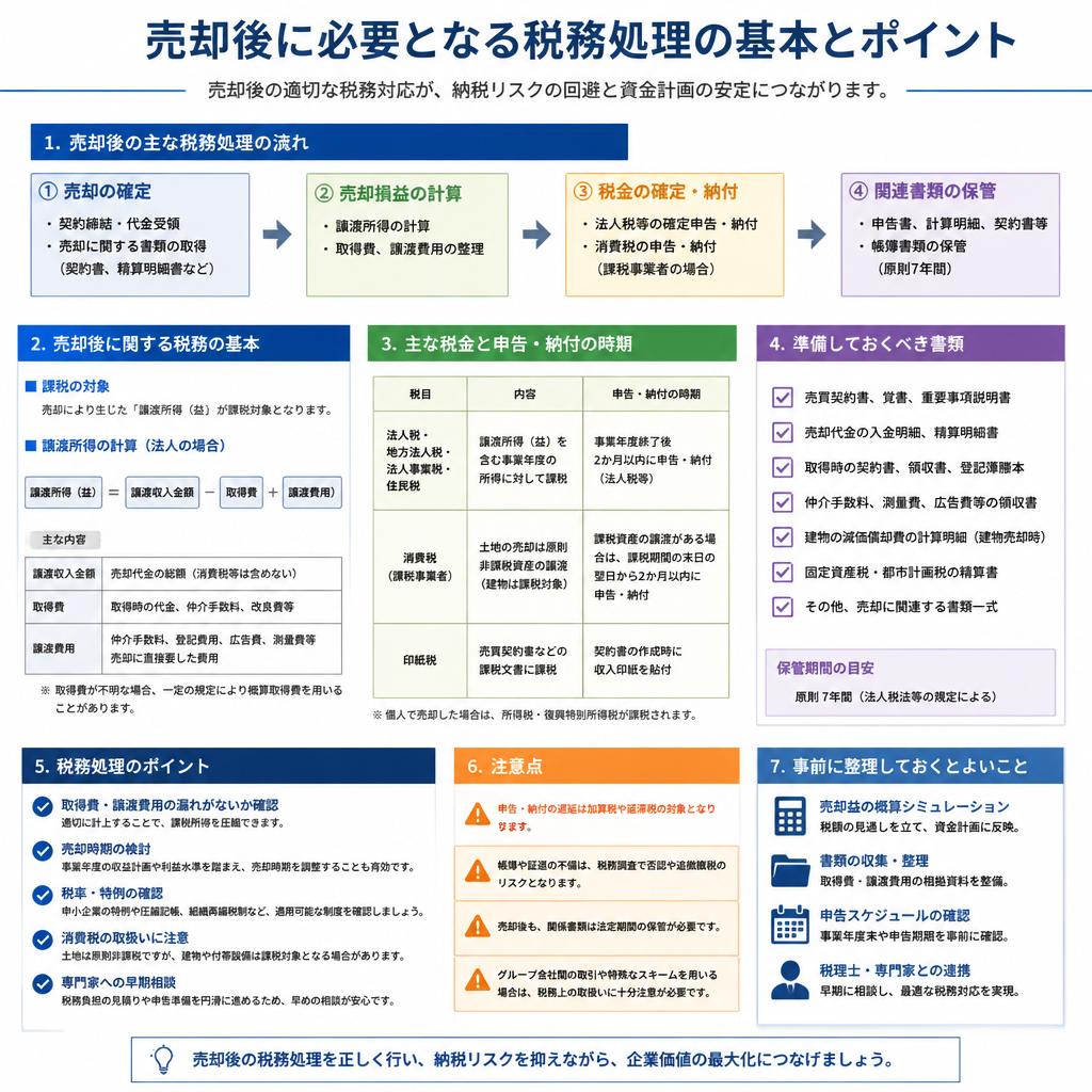 売却後の税務処理について理解を深める