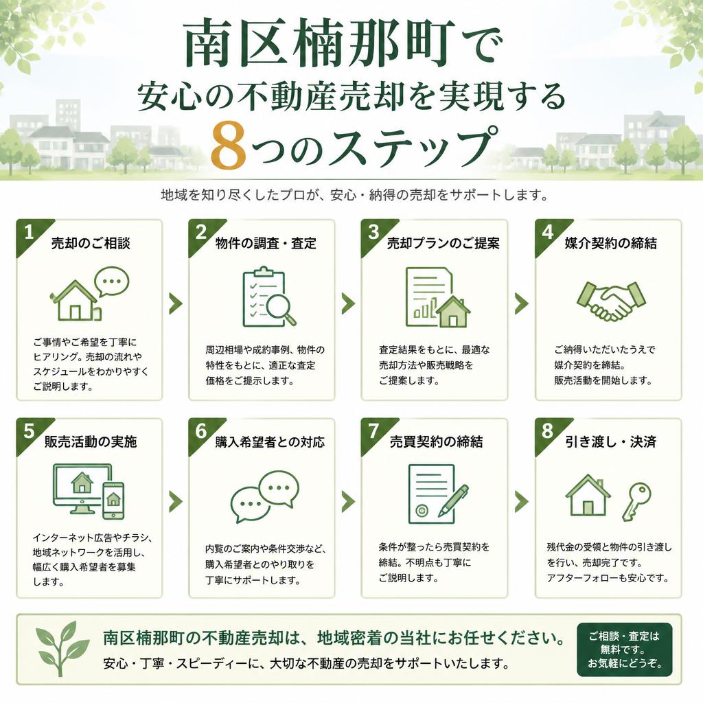 南区楠那町で安心の不動産売却を実現する8つのステップ