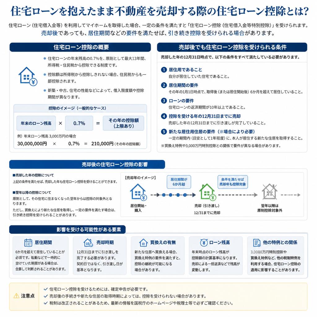 住宅ローン控除と売却の関係