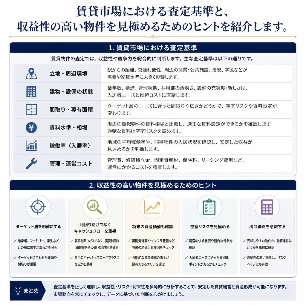賃貸物件の査定基準