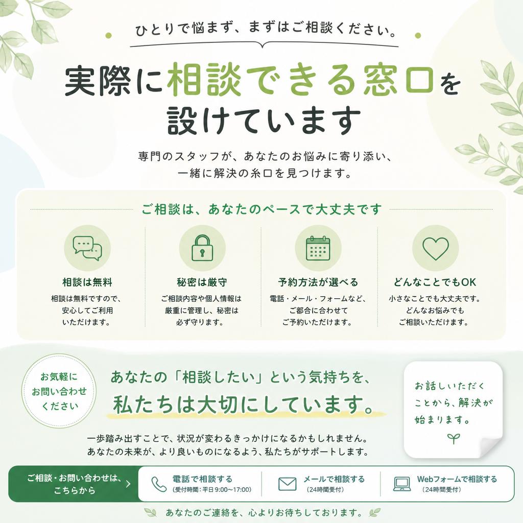 無料相談で不安を解消しよう