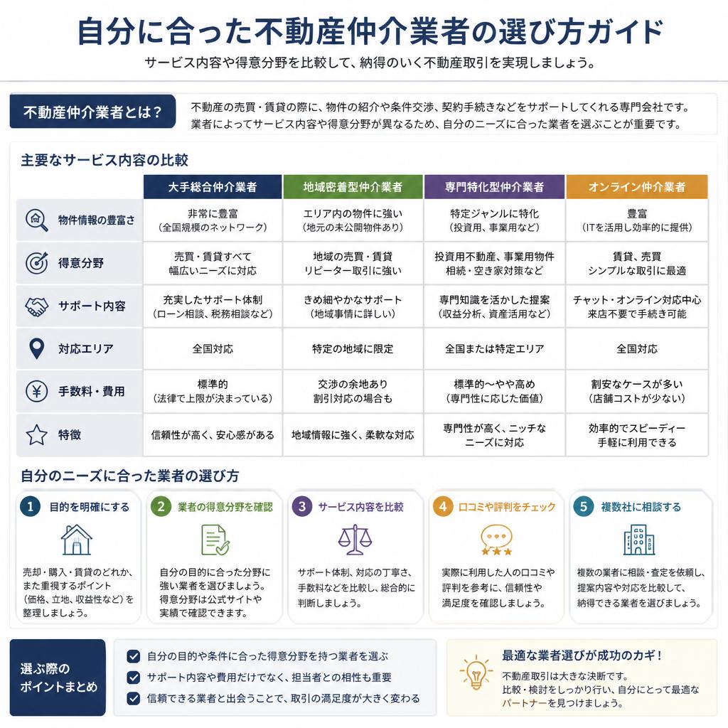 不動産仲介業者の選び方