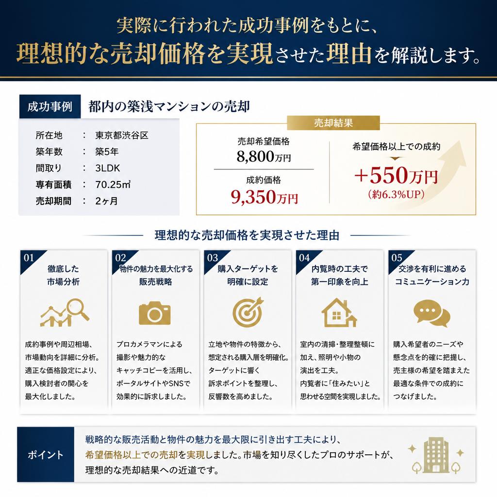 成功事例1: 理想価格での売却