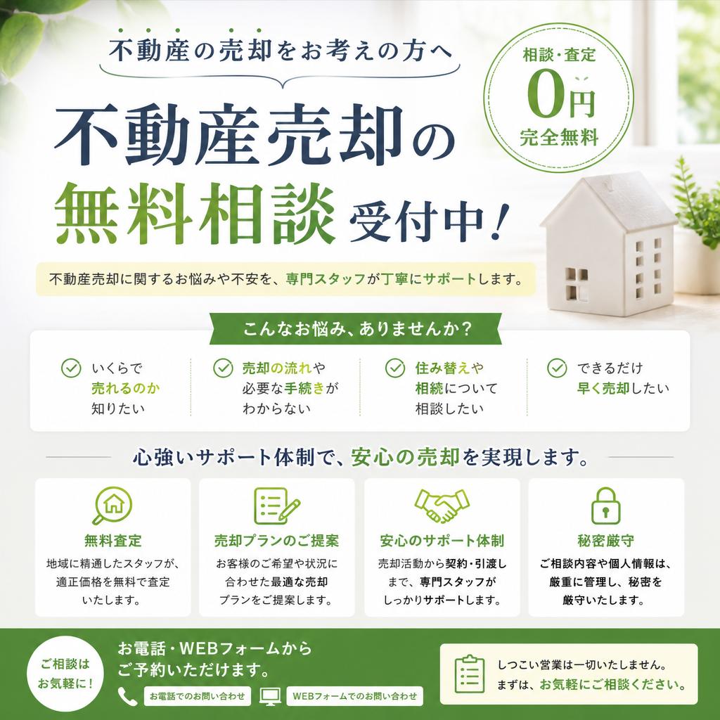 あなたの売却成功をサポートします！