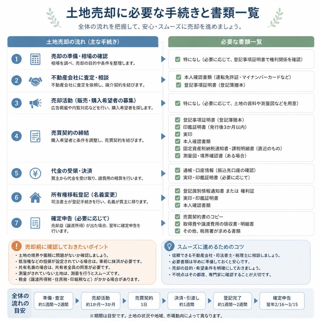 売却に必要な手続きと書類