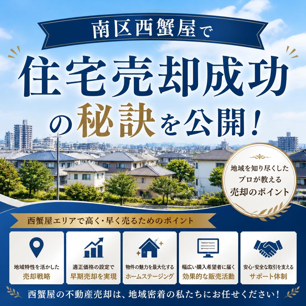 南区西蟹屋で住宅売却成功の秘訣を公開！